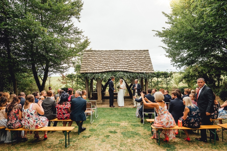 they just got married at cripps barn in the cotswolds
