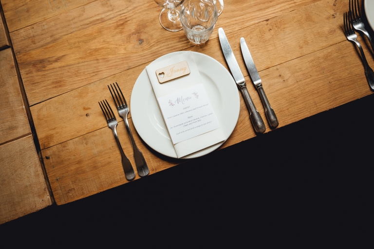 minimalist contemporary wedding styling