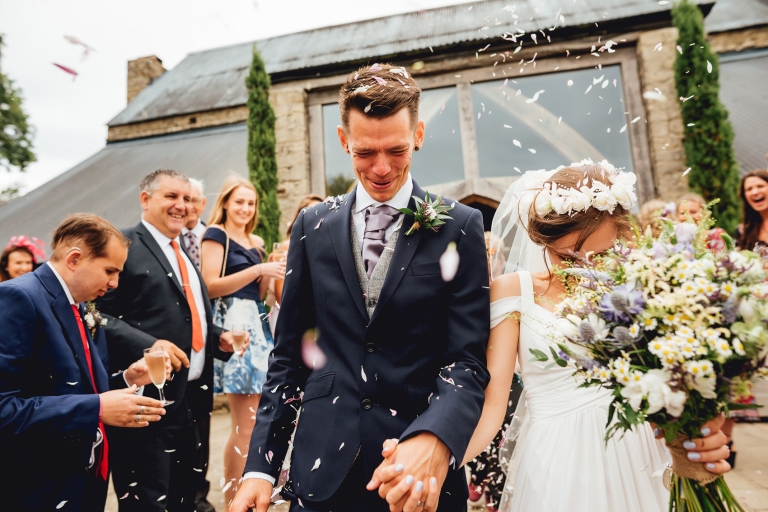 confetti photo at cripps barn